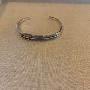 Sterling Silver Feather Cuff Bracelet
